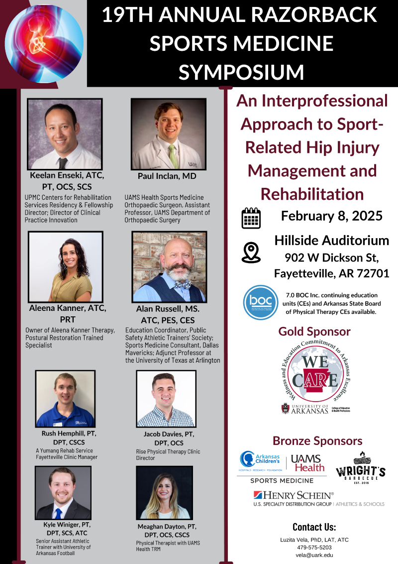 Flyer for the 19th annual Sports Medicine Symposium, 2025